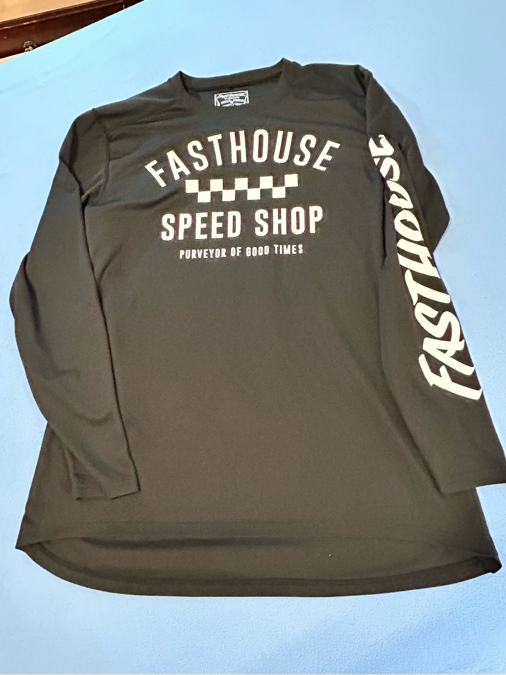 Fasthouse Black Long-Sleeve Speed Shop Graphic